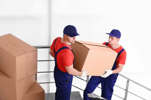 Student storage boxes arranged neatly in Eastbarnet facility