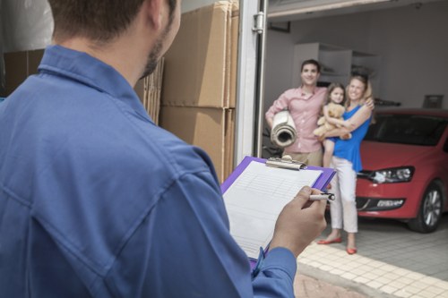 Storage facility safety team member in a secure warehouse area