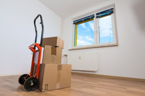East Barnet street scene showing a residential moving service